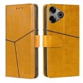 For Tecno Pova 6 Pro 5G Geometric Stitching Leather Phone Case(Yellow)