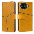 For Tecno Spark 20 Pro+ 4G Geometric Stitching Leather Phone Case(Yellow)