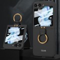 For Samsung Galaxy Z Flip5 GKK Ultra-thin PC Full Coverage Phone Case with Ring Holder / Tempered Fi