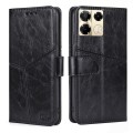 For Infinix Note 40 Pro 5G Geometric Stitching Leather Phone Case(Black)