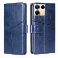 For Infinix Note 40 Pro 5G Geometric Stitching Leather Phone Case(Blue)