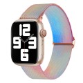 For Apple Watch 8 45mm  Painted Pattern Nylon Replacement Watch Band(Symphony Aurora)
