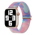 For Apple Watch 7 45mm Painted Pattern Nylon Replacement Watch Band(Water Fluid)