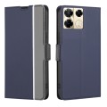 For Infinix Note 40 Pro 5G Twill Texture Side Button Leather Phone Case(Blue)