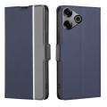 For Tecno Pova 6 Pro 5G Twill Texture Side Button Leather Phone Case(Blue)