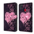 For Samsung Galaxy A21s Crystal 3D Shockproof Protective Leather Phone Case(Lace Love)