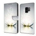 For Samsung Galaxy S9 Crystal 3D Shockproof Protective Leather Phone Case(Light Lotus)