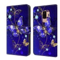 For Samsung Galaxy S9+ Crystal 3D Shockproof Protective Leather Phone Case(Diamond Butterfly)