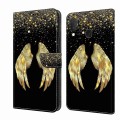 For Samsung Galaxy S10e Crystal 3D Shockproof Protective Leather Phone Case(Golden Wings)