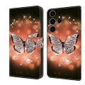 For Samsung Galaxy S23 FE 5G Crystal 3D Shockproof Protective Leather Phone Case(Crystal Butterfly)