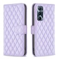 For Realme C65 4G Diamond Lattice Wallet Flip Leather Phone Case(Purple)