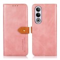 For OnePlus Nord CE4 Global KHAZNEH Dual-color Cowhide Texture Flip Leather Phone Case(Rose Gold)