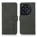 For OnePlus 12R / Ace 3 KHAZNEH Matte Texture Leather Phone Case(Green)
