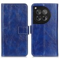 For OnePlus 12 Retro Crazy Horse Texture Leather Phone Case(Blue)