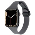 For Apple Watch Series 6 40mm Magnetic Buckle Slim Silicone Watch Band(Starry Grey)