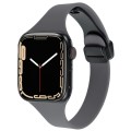 For Apple Watch Series 6 44mm Magnetic Buckle Slim Silicone Watch Band(Starry Grey)