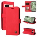 For Google Pixel 8a Skin Feel Life Tree Metal Button Leather Phone Case(Red)