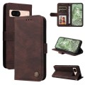 For Google Pixel 8a Skin Feel Life Tree Metal Button Leather Phone Case(Brown)