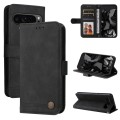 For Google Pixel 9 Pro Skin Feel Life Tree Metal Button Leather Phone Case(Black)