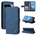 For Google Pixel 9 Skin Feel Life Tree Metal Button Leather Phone Case(Blue)