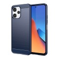 For Xiaomi Redmi 12 Brushed Texture Carbon Fiber TPU Phone Case(Blue)