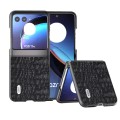 For Motorola Razr 40 Ultra ABEEL Genuine Leather Canopy Black Edge Phone Case(Black)