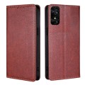 For TCL 50 SE 4G Gloss Oil Solid Color Magnetic Leather Phone Case(Brown)