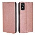 For TCL 50 SE 4G Gloss Oil Solid Color Magnetic Leather Phone Case(Rose Gold)