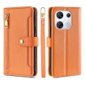 For Infinix GT 10 Pro 5G Lite Sheep Texture Cross-body Zipper Wallet Leather Phone Case(Orange)