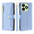 For Tecno Spark Go 2024 Lite Sheep Texture Cross-body Zipper Wallet Leather Phone Case(Blue)
