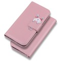 For Samsung Galaxy A14 Cartoon Buckle Horizontal Flip Leather Phone Case(Pink)