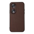 For Honor 90 Carbon Fiber Texture Shockproof Phone Case(Brown)