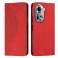 For OPPO Reno11 5G Global Diamond Splicing Skin Feel Magnetic Leather Phone Case(Red)