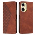 For OPPO A59 Diamond Splicing Skin Feel Magnetic Leather Phone Case(Brown)