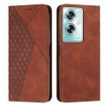 For OPPO A79 5G Diamond Splicing Skin Feel Magnetic Leather Phone Case(Brown)