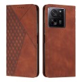 For Xiaomi 13T / Xiaomi 13T Pro Diamond Splicing Skin Feel Magnetic Leather Phone Case(Brown)