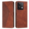 For Xiaomi Redmi Note 13 Diamond Splicing Skin Feel Magnetic Leather Phone Case(Brown)