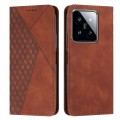 For Xiaomi 14 Diamond Splicing Skin Feel Magnetic Leather Phone Case(Brown)