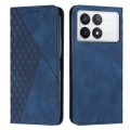 For Xiaomi Redmi K70E Diamond Splicing Skin Feel Magnetic Leather Phone Case(Blue)