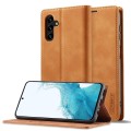 For Samsung Galaxy A24 4G LC.IMEEKE Strong Magnetism Ultra-thin Matte Leather Phone Case(Brown)