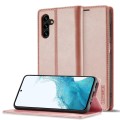 For Samsung Galaxy A24 4G LC.IMEEKE Strong Magnetism Ultra-thin Matte Leather Phone Case(Rose Gold)
