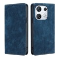 For For Infinix GT 10 Pro 5G RFID Anti-theft Brush Magnetic Leather Phone Case(Blue)