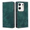 For Infinix Zero 30 4G RFID Anti-theft Brush Magnetic Leather Phone Case(Green)