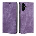 For Tecno Pova Neo 3 RFID Anti-theft Brush Magnetic Leather Phone Case(Purple)
