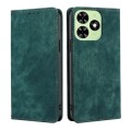 For Tecno Spark Go 2024 RFID Anti-theft Brush Magnetic Leather Phone Case(Green)