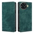 For Tecno Spark 20 Pro+ 4G RFID Anti-theft Brush Magnetic Leather Phone Case(Green)