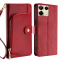 For Infinix Note 40 Pro 5G Zipper Bag Leather Phone Case(Red)
