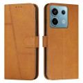 For Xiaomi Redmi Note 13 Pro 4G Global Stitching Calf Texture Buckle Leather Phone Case(Yellow)