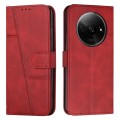 For Xiaomi Redmi A3 Stitching Calf Texture Buckle Leather Phone Case(Red)