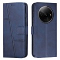 For Xiaomi Redmi A3 Stitching Calf Texture Buckle Leather Phone Case(Blue)